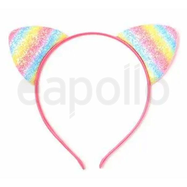 Sparkly Rainbow Cat Ears - Assorted Colours
