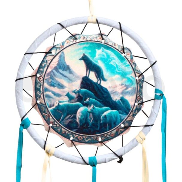 Spirit of the Wolf Pack Dreamcatcher - 16cm