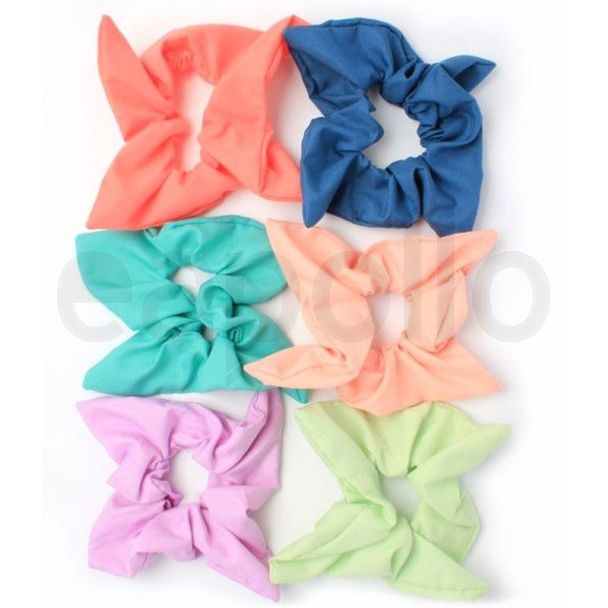 Square Tipped Scrunchies - Assorted Colours 