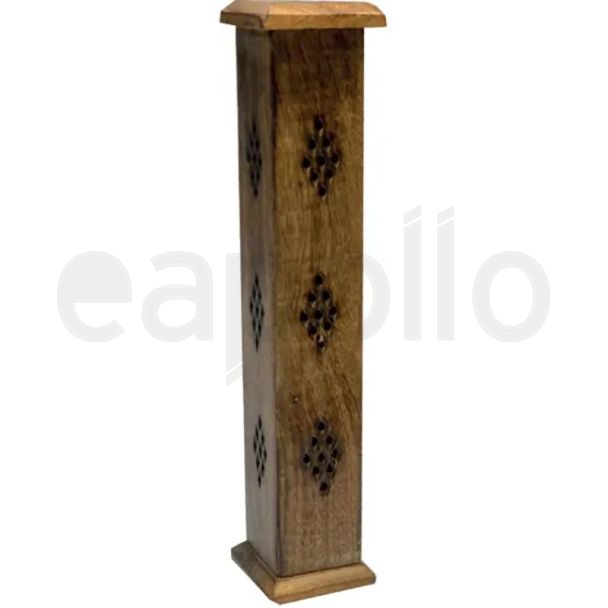Square Design Wooden Incense Stick Tower Burner