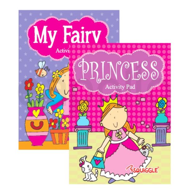 Squiggle Princess & Fairy Activity Pad - Assorted