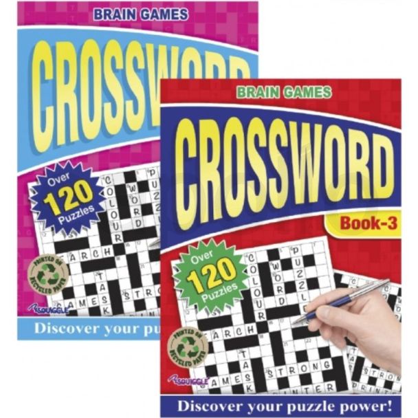 Squiggle A4 Crossword Puzzle Book – Brain Games Assorted