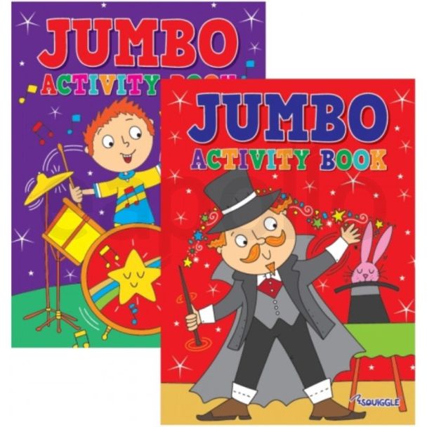 Squiggle Jumbo Activity and Puzzle Colouring Book - Assorted Designs