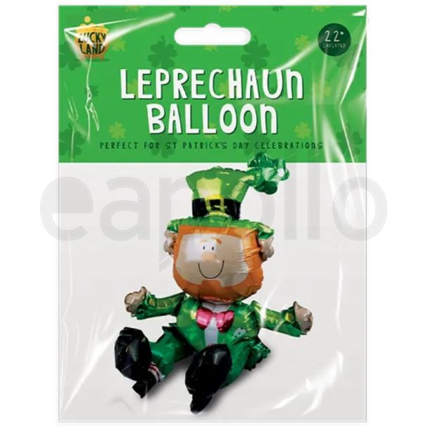 St. Patrick's Day Sitting Leprechaun Balloon 22"