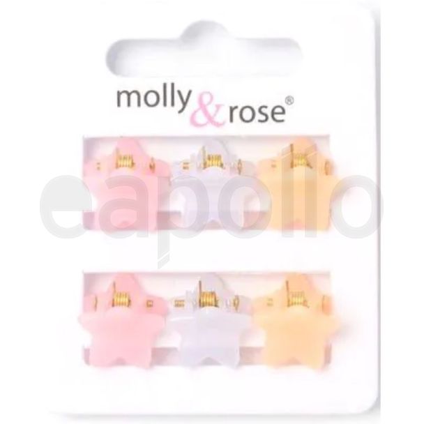 Star Shaped Mini Clamps - Assorted Colours (1cm)