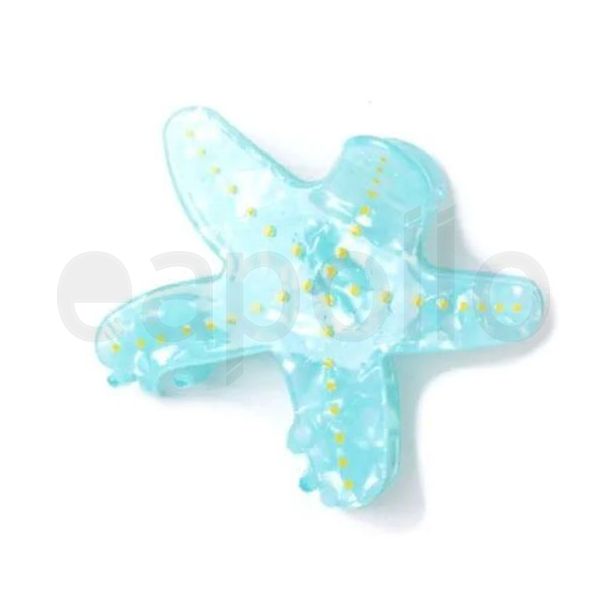 Starfish Shaped Pearlescent Hair Clamp - Assorted - 7.5cm