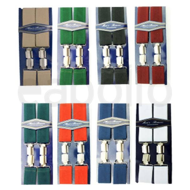 Starter Pack Men's 35mm Plain Boxed Braces Assortment 
