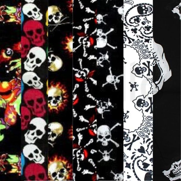 Starter Pack Skulls Print Bandanas Assortment