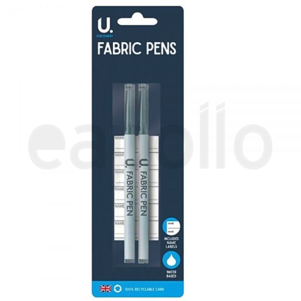 Stationery Fabric Pens (2pk)