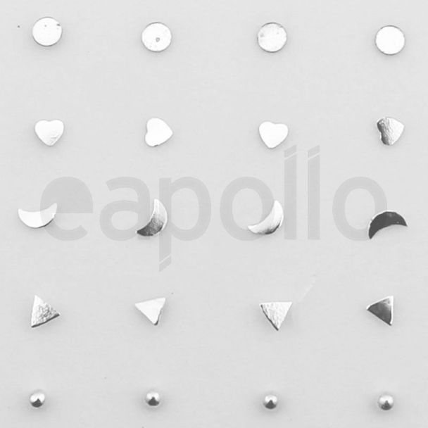 Sterling Silver Nose Studs - Assorted Shape Designs