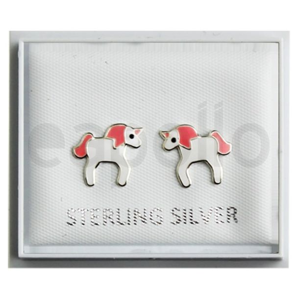 Wholesale Sterling Silver Unicorn Design Earrings 