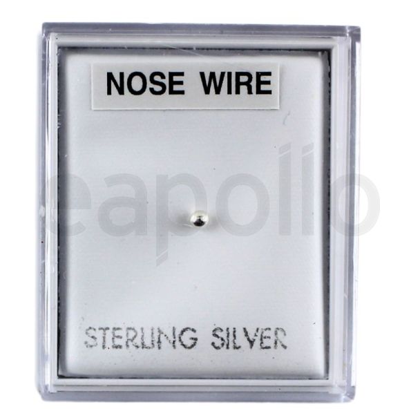 Sterling Ball Design Nose Wire - 1mm