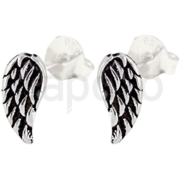 Sterling Silver Angel Wing Ear Studs