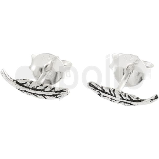 Sterling Silver Feather Ear Studs