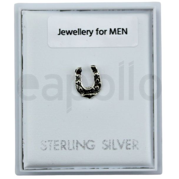 Sterling Silver Good Luck Horseshoe Ear Stud