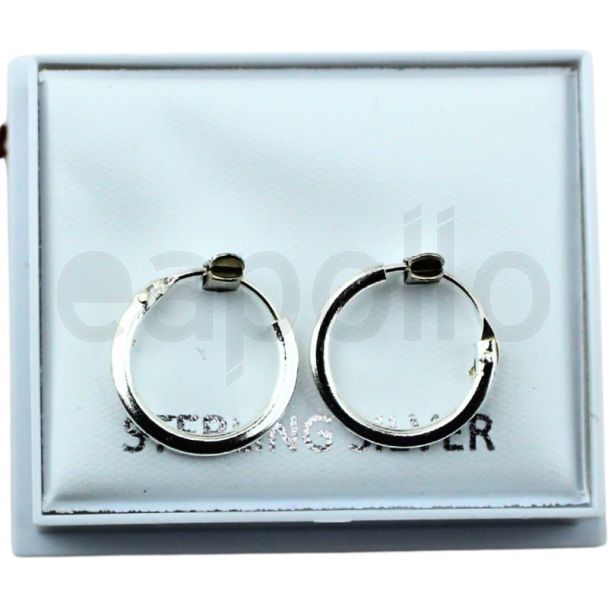 Sterling Silver Hoop Earrings – (10mm)