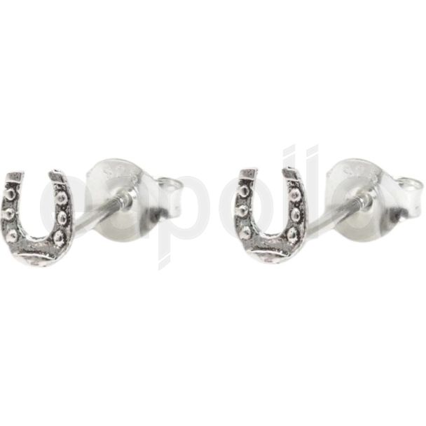 Sterling Silver Horseshoe Ear Studs