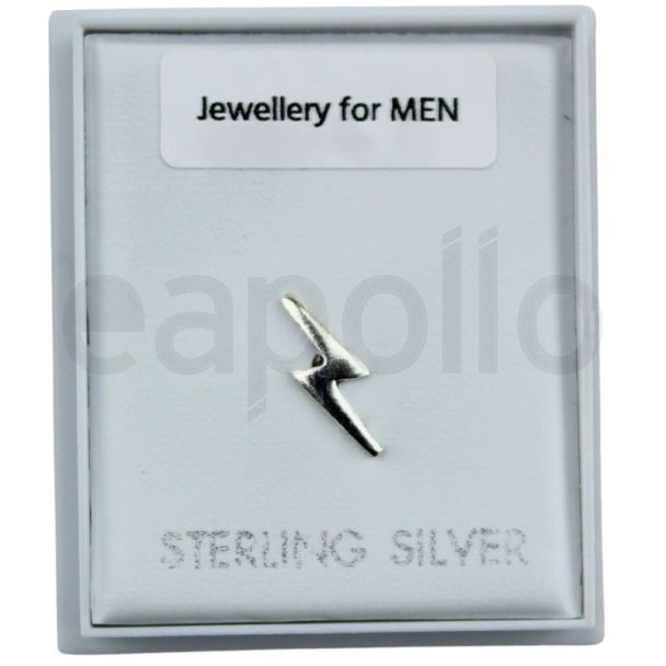 Sterling Silver Lightning Bolt Ear Stud
