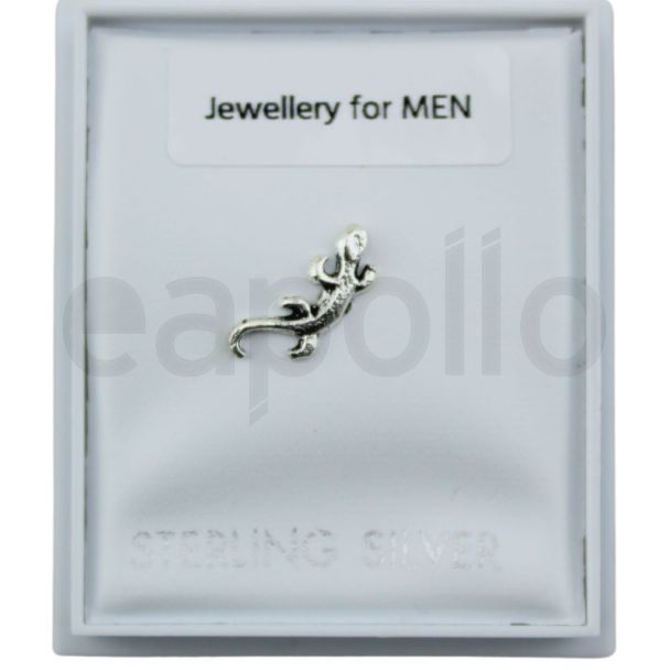 Sterling Silver Lizard Lounge Ear Stud – 10mm