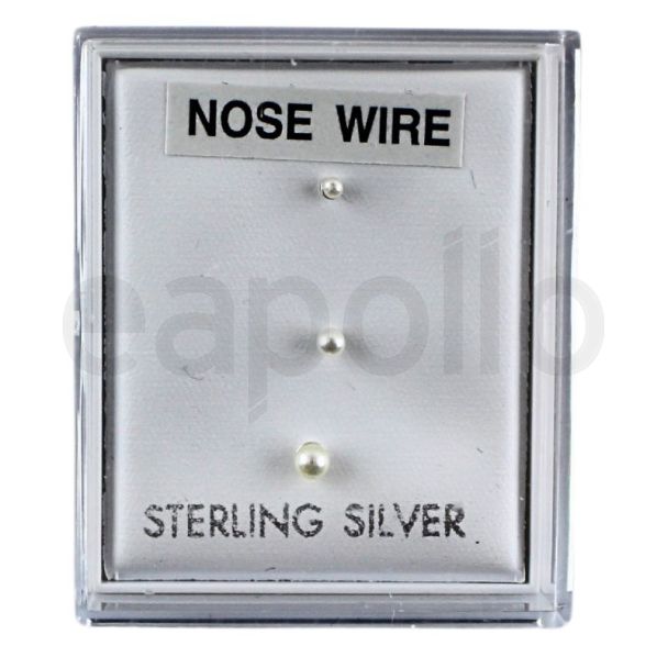 Sterling Silver Pearl Design Trio Nose Pins - Assorted