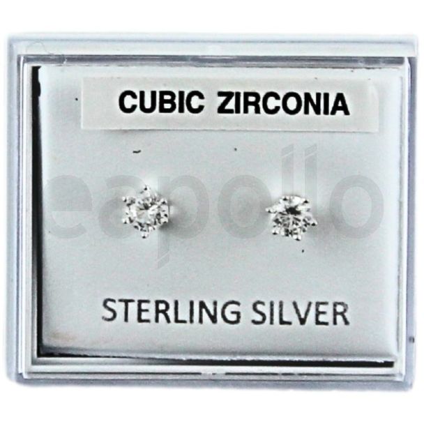 Sterling Silver CZ Claw Design Studs 