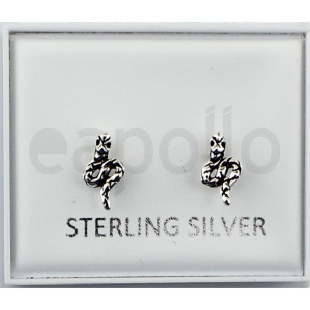 Sterling Silver Snake Design Ear Studs 5mm