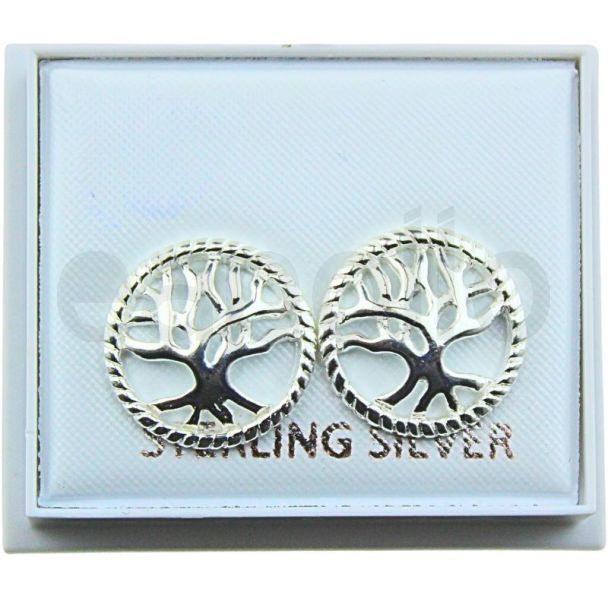 Wholesale Sterling Silver Tree of Life Studs - Approx 13mm