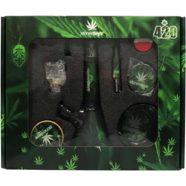 Stoner Days 420 Leaf Design 9 pcs Gift Set