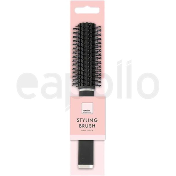 Styling Hair Brush Soft Touch Finish - Black 23cm