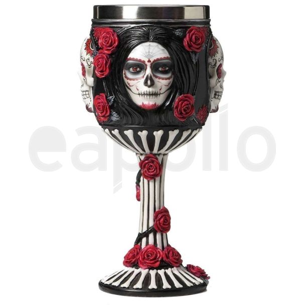 Sugar Skull Goblet - 19.5cm