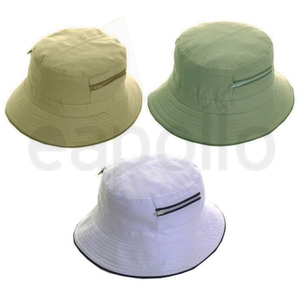 Wholesale Summer Hat With Two Zip Pocket - Assorted Colours