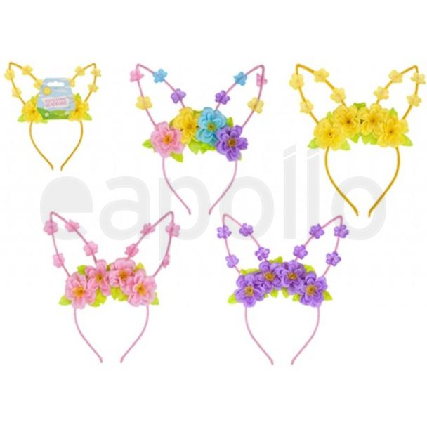 Summer Flower Bunny Headband- Assorted