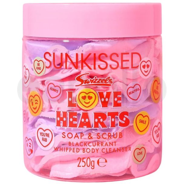 Sunkissed x Love Hearts Soap & Scrub - Blackcurrant (250g)