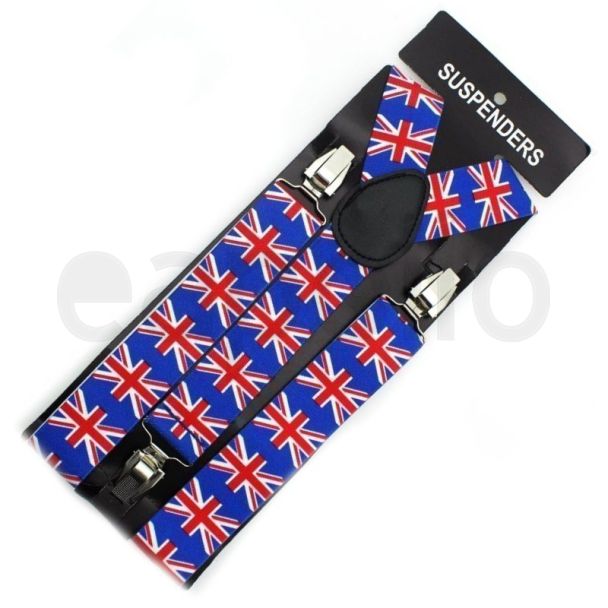 Suspender Braces Union Jack Print 35mm
