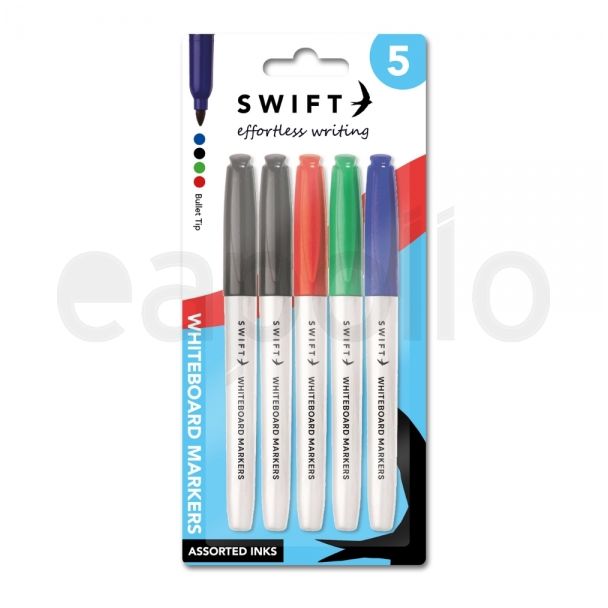 Swift 5pcs Dry Erase Markers for Whiteboards