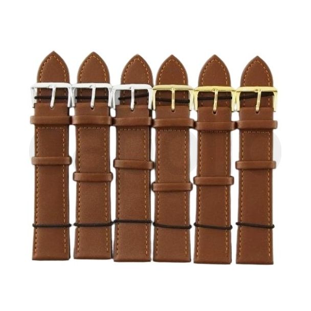 Tan Extra Long Leather Watch Straps - 22mm