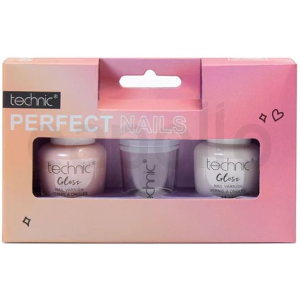 Technic Perfect Nails Manicure Gift Set ( Nail Varnishes & Stamper)