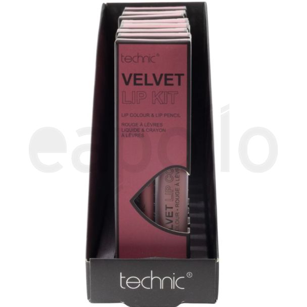 Technic Velvet  Lip Kit - Cinder Rose (Lip Colour & Lip Pencil)