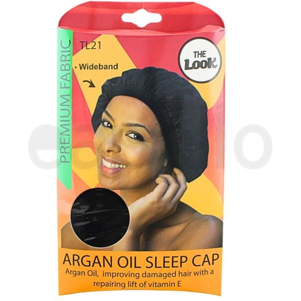 The Look Argan Oil Sleep Cap - Black