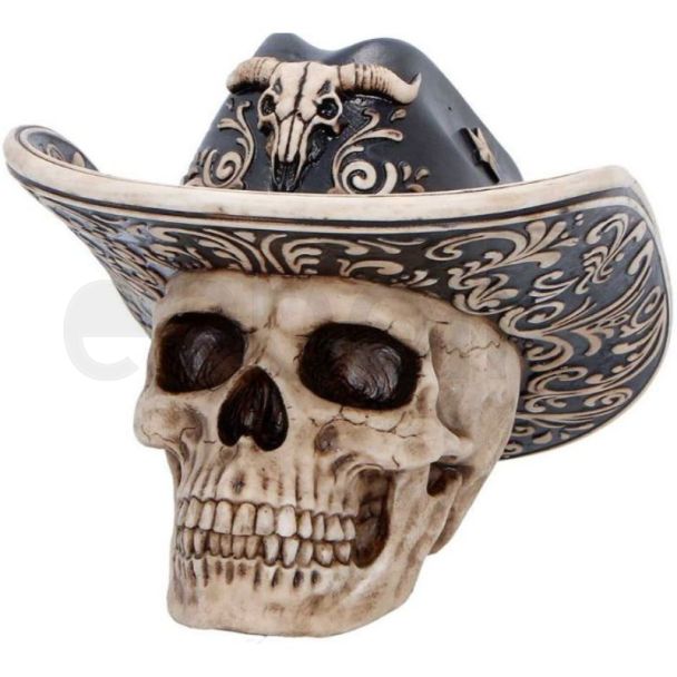 Wild West Skull Figurine – 15cm