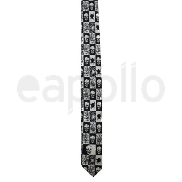 Wholesale Tie With Spider and Skull