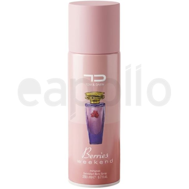 Tom & Darin Ladies Perfumed Body Spray 200ml - Berries (Exp - 12/29) 