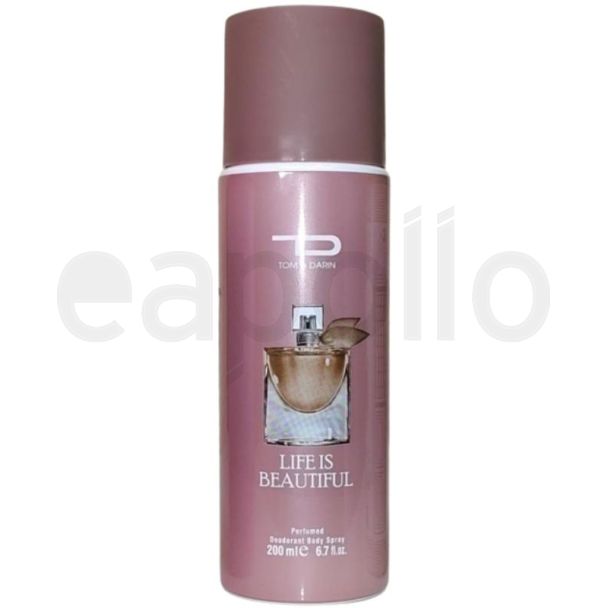 Tom & Darin Ladies Perfumed Body Spray 200ml - Life is Beautiful