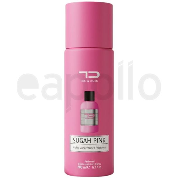 Tom & Darin Ladies Perfumed Body Spray 200ml - Sugah Pink 