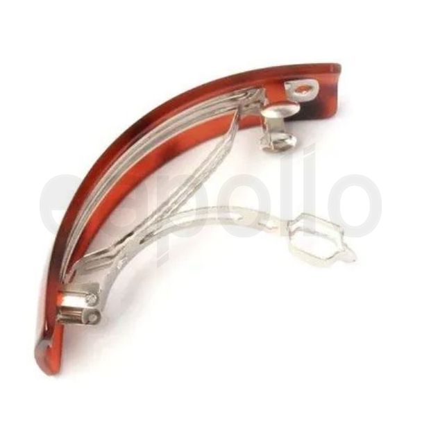 Tort Curved Rectangle Barrette Clip - 9cm