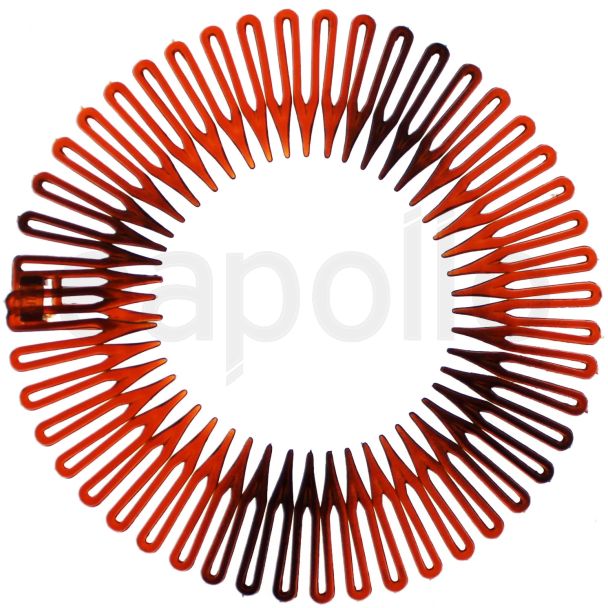 Moly & Rose Zig Zag Hair Flexible Comb - Tort & Black 