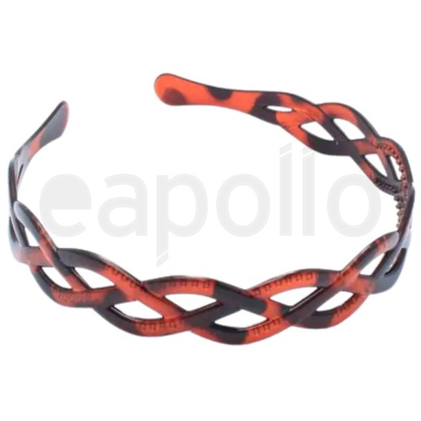 Tortoiseshell Weave Alice Band With Small Teeth (2cm Wide)