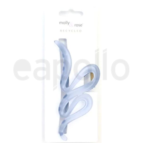 Translucent Double Loop Hair Clamp -  Assorted - 13cm