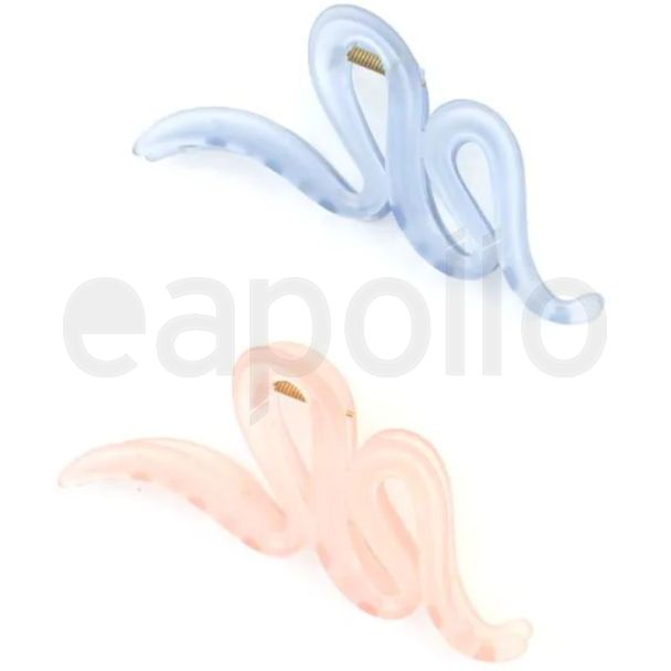 Translucent Double Loop Clamp -  Assorted Colours (13cm)