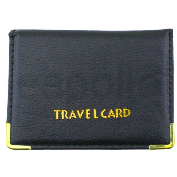 Travel Card Holder with Gold Text - Assorted